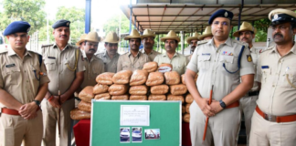 ಕ್ರೇನ್ ನಲ್ಲಿ ಎತ್ತಾಕಿಕೊಂಡು ಹೋದ ಕಾರಲ್ಲಿತ್ತು 118 ಕೆ.ಜಿ.ಗಾಂಜಾ